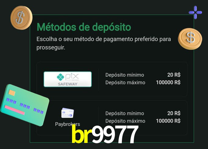 O cassino br9977 oferece uma grande variedade de métodos de pagamento